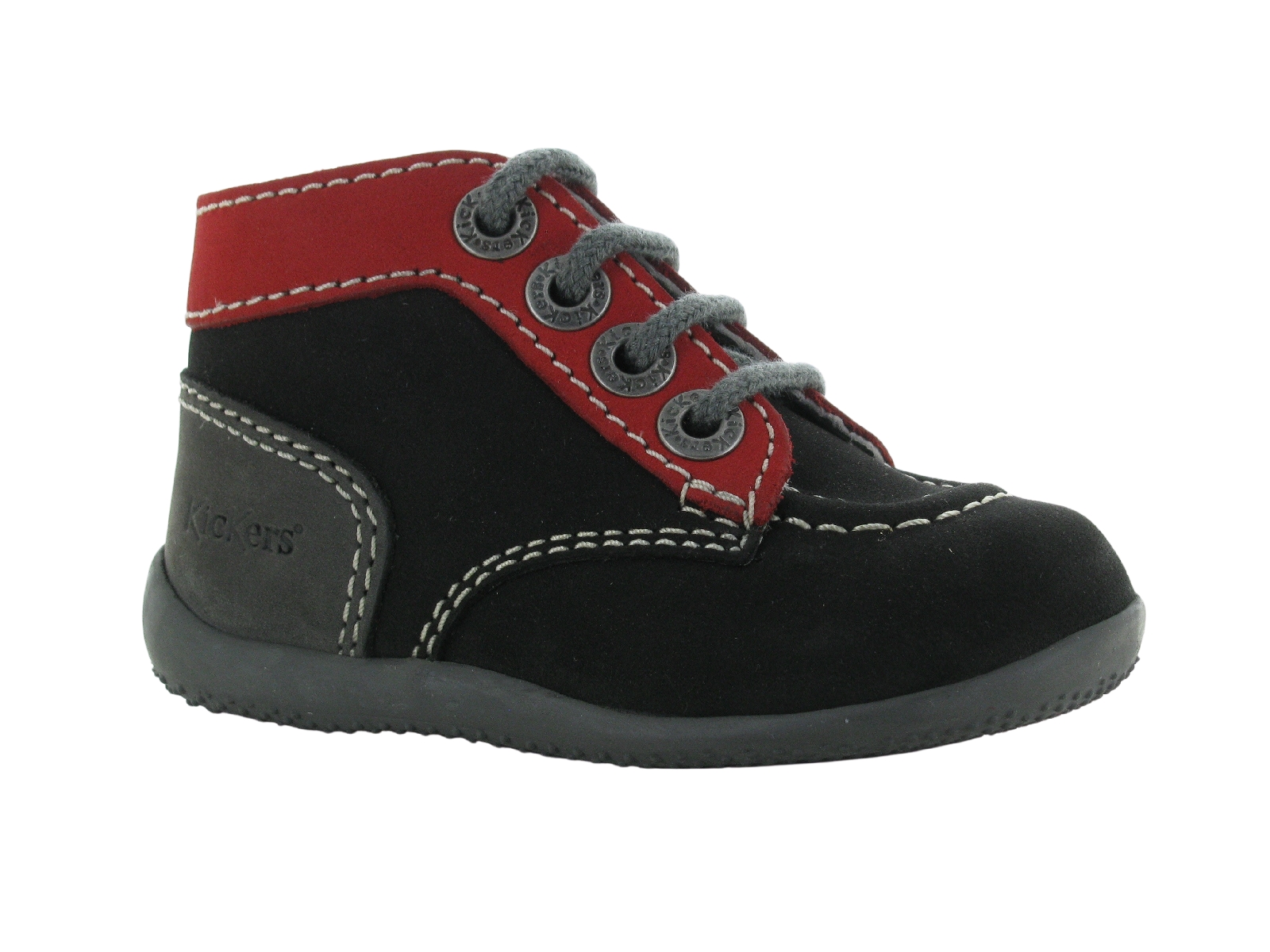 Chaussures du Château  Kickers bottes et bottines bonbon h20 20 23 noir  rouge bebe garcon